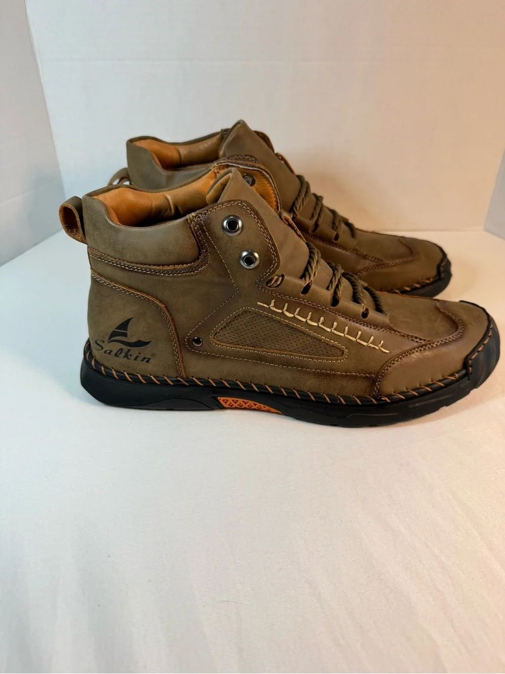 Salkin Men's 2.0 Trail Barefoot Boots Leather Waterproof Shoes US 12 NEW